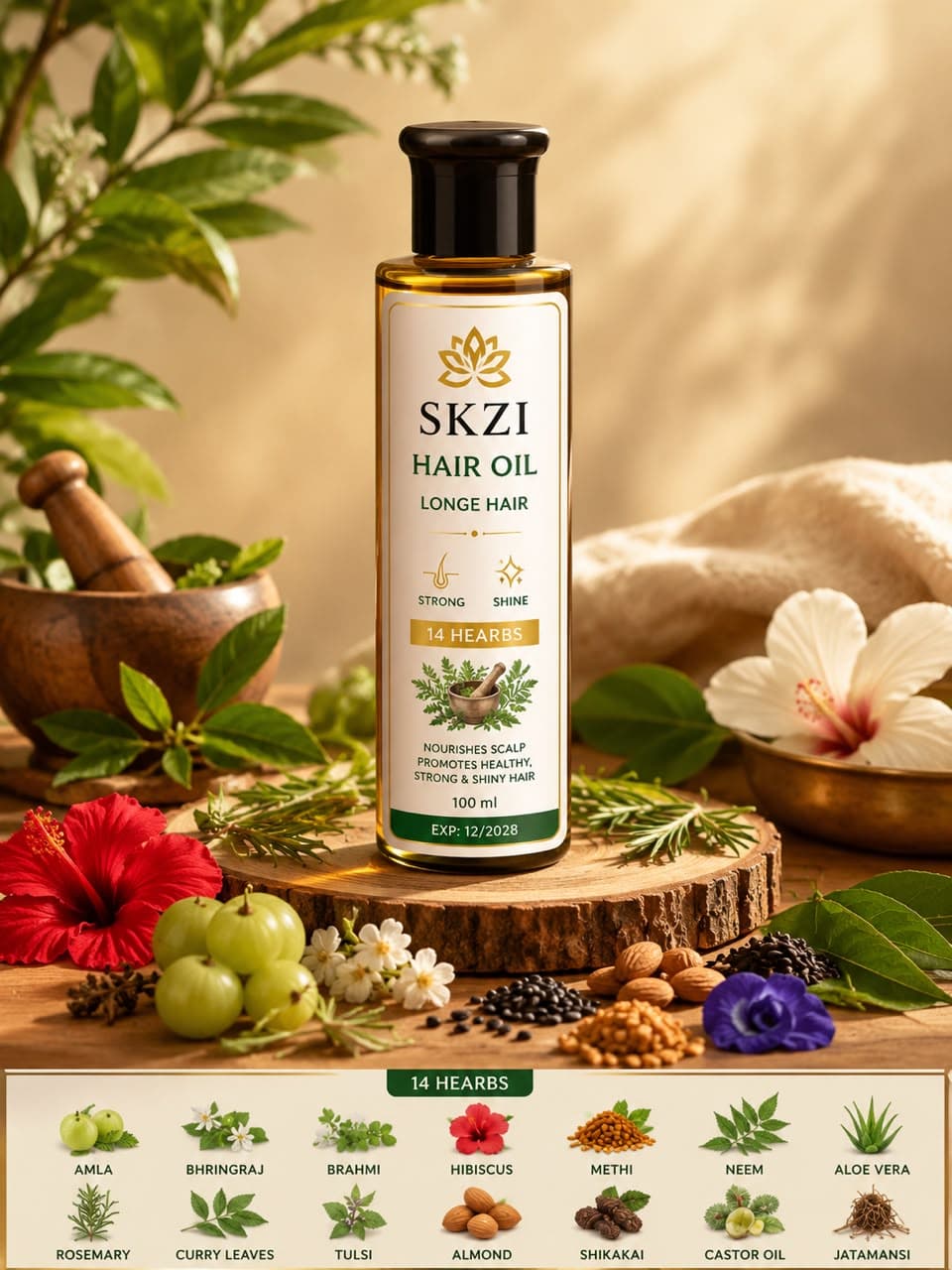 Hair oil bottle